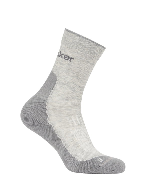 Icebreaker Wander Sock Crew Hike+ Light (Merino wool, durable, lightweight) grey men's